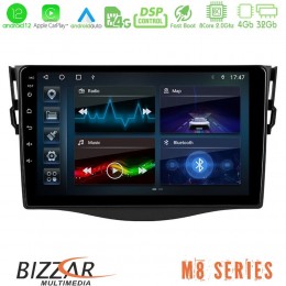 Bizzar m8 Series Toyota Rav4 8core Android12 4+32gb Navigation Multimedia 9&quot; u-m8-Ty0530