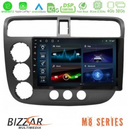 Bizzar m8 Series Honda Civic 2001-2005 8core Android12 4+32gb Navigation Multimedia Tablet 9&quot; u-m8-Hd174n