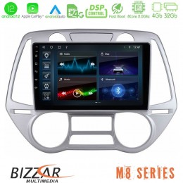 Bizzar m8 Series Hyundai i20 2009-2012 Auto a/c 8core Android12 4+32gb Navigation Multimedia Tablet 9&quot; u-m8-Hy0709