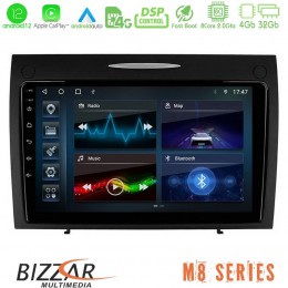 Bizzar m8 Series Mercedes slk Class 8core Android12 4+32gb Navigation Multimedia Tablet 9&quot; u-m8-Mb0804