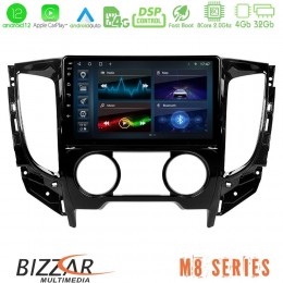 Bizzar m8 Series Mitsubishi L200 2016-&Gt; &Amp; Fiat Fullback (Manual A/c) 8core Android12 4+32gb Navigation Multimedia Tablet 9&quot; u-m8-Mt0620