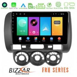 Bizzar Honda Jazz 2002-2008 (Manual A/c) 8core Android11 2+32gb Navigation Multimedia Tablet 9&quot; u-fr8-Hd100n