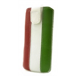 Θήκη Protect Ancus Italy Flag για Apple iPhone SE/5/5S/5C Δέρμα Λευκή