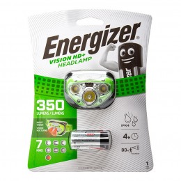 Φακός Κεφαλής Energizer Vision HD+ 3 Led 350 Lumens IPX4 με Μπαταρίες AAA 3 Τεμ. Πράσινο