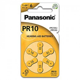Μπαταρίες Ακουστικών Βαρηκοΐας Panasonic PR10 1.4V Τεμ. 6