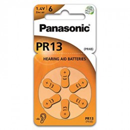 Μπαταρίες Ακουστικών Βαρηκοΐας Panasonic PR13 1.4V Τεμ. 6