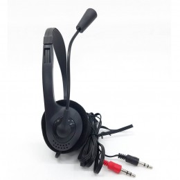 Ακουστικά Stereo Mee-Ole PC-900 με Μικρόφωνο και Διπλή Έξοδο 3.5mm Μαύρα