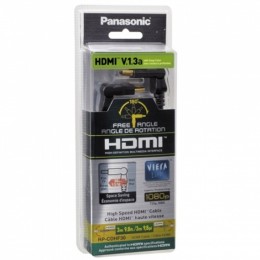 Καλώδιο HDMI Panasonic RP-CDHF30E-K HDMI - HDMI 180 Degree Γωνία HIGH Speed 10.2 Gbps 1080p Gold-Plated 3m