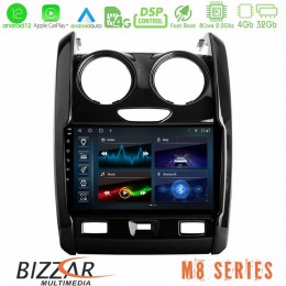 Bizzar m8 Series Dacia Duster 2014-2018 8core Android12 4+32gb Navigation Multimedia Tablet 9&quot; u-m8-Dc0430
