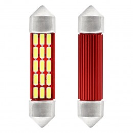 01634/AM . ΛΑΜΠΑΚΙΑ ΠΛΑΦΟΝΙΕΡΑΣ 41mm 12V 5.600K 20xSMD 4014 LED CAN-BUS  AMIO - 2 ΤΕΜ.