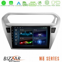 Bizzar m8 Series Citroën c-Elysée / Peugeot 301 8core Android12 4+32gb Navigation Multimedia Tablet 9 u-m8-Ct0070