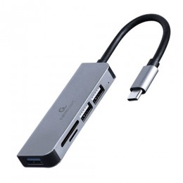 GEMBIRD USB TYPE-C 3PORT USB HUB WITH CARD READER