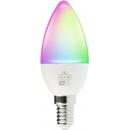 Powertech Smart Λάμπα LED για Ντουί E14 και Σχήμα C37 RGBW 400lm Dimmable