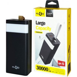 KLGO KP-79 Power Bank 30000mAh με 2 Θύρες USB-A Μαύρο