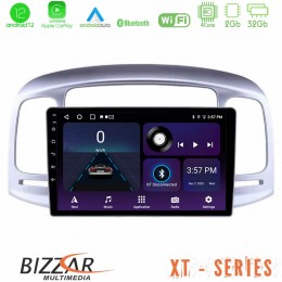 Bizzar xt Series Hyundai Accent 2006-2011 4core Android12 2+32gb Navigation Multimedia Tablet 9 u-xt-Hy0711