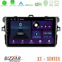 Bizzar xt Series Toyota Corolla 2007-2012 4core Android12 2+32gb Navigation Multimedia Tablet 9 u-xt-Ty0502