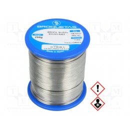 Soldering wire; Sn63Pb37; 1mm; 250g; lead-based; reel; 183°C