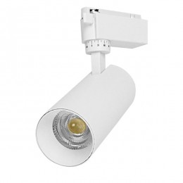 Μονοφασικό Bridgelux COB LED Λευκό Φωτιστικό Σποτ Ράγας 20W 230V 2500lm 30° Φυσικό Λευκό 4500k GloboStar 93100