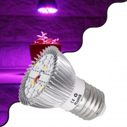 GloboStar® 85960 Grow Light Spot Full Spectrum LED Σποτ Ανάπτυξης Φυτών Θερμοκηπίου με Ντουί E27 SMD 2835 28W 120° AC230V IP20 Εσωτερικού Χώρου για Κάλυψη Επιφάνειας 0.6m x 0.6m Πλήρους Φάσματος Φωτισμού