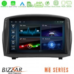 Bizzar m8 Series Ford Fiesta 2008-2012 8core Android12 4+32gb Navigation Multimedia Tablet 9 (Oem Style) u-m8-Fd1451