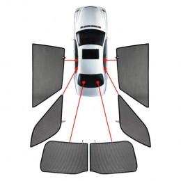 PVC.VW-TOUA-5-C . VW TOUAREG 5D 2015+ ΚΟΥΡΤΙΝΑΚΙΑ ΜΑΡΚΕ CAR SHADES - 6 ΤΕΜ.