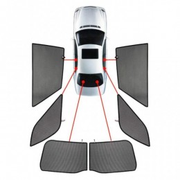 PVC.VW-GOSV-5-G . VW GOLF SPORTSVAN 5D 2014-2020  ΚΟΥΡΤΙΝΑΚΙΑ ΜΑΡΚΕ CAR SHADES - 6 ΤΕΜ.