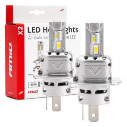 02972/AM . ΛΑΜΠΕΣ LED H4 10-16V 72W 6.500K 7920lm CANBUS (ΑΝΕΜΙΣΤΗΡΑΚΙ) X2 SERIES AMIO - 2ΤΕΜ.