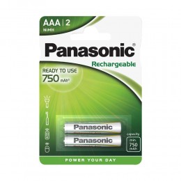 Μπαταρία Επαναφορτιζόμενη Panasonic size AAA HHR4MVE/2BC 750 mAh 1.2V Τεμ. 2