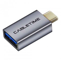 Cabletime Adapter USB-C Male To USB 3.0 Type A Grey