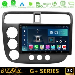Bizzar g+ Series Honda Civic 2001-2005 8core Android12 6+128gb Navigation Multimedia Tablet 9 u-g-Hd174n