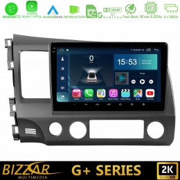 Bizzar g+ Series Honda Civic 2006-2011 8core Android12 6+128gb Navigation Multimedia Tablet 9 u-g-Hd908