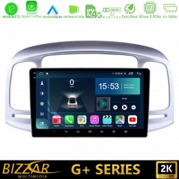Bizzar g+ Series Hyundai Accent 2006-2011 8core Android12 6+128gb Navigation Multimedia Tablet 9 u-g-Hy0711