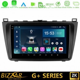 Bizzar g+ Series Mazda 6 2008-2012 8core Android12 6+128gb Navigation Multimedia Tablet 9 u-g-Mz0233
