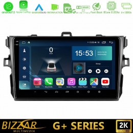 Bizzar g+ Series Toyota Corolla 2007-2012 8core Android12 6+128gb Navigation Multimedia Tablet 9 u-g-Ty0502