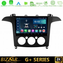 Bizzar g+ Series Ford s-max 2006-2008 (Manual A/c) 8core Android12 6+128gb Navigation Multimedia Tablet 9 u-g-Fd408