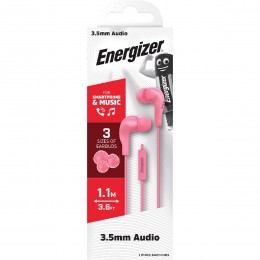 Hands Free Energizer CIA5 Stereo 3.5 mm Ροζ με Μικρόφωνο  1,1μ