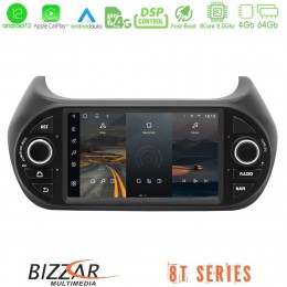 Bizzar oem Fiat Fiorino/citroen Nemo/peugeot Bipper 8core Android12 4+32gb Navigation Multimedia Deckless 7 με Carplay/androidauto u-8t-Ft004