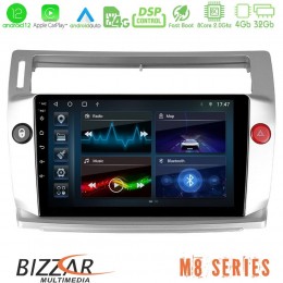 Bizzar m8 Series Citroen c4 2004-2010 8core Android12 4+32gb Navigation Multimedia Tablet 9 u-m8-Ct0812