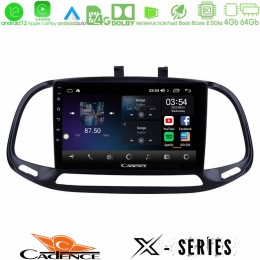 Cadence x Series Fiat Doblo 2015-2022 8core Android12 4+64gb Navigation Multimedia Tablet 9 u-x-Ft0909