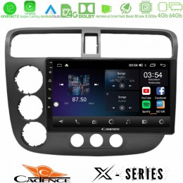 Cadence x Series Honda Civic 2001-2005 8core Android12 4+64gb Navigation Multimedia Tablet 9 u-x-Hd174n