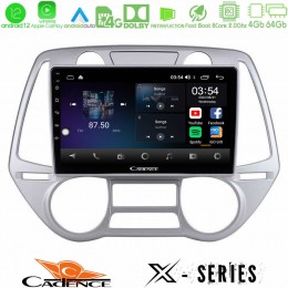 Cadence x Series Hyundai i20 2009-2012 Auto a/c 8core Android12 4+64gb Navigation Multimedia Tablet 9 u-x-Hy0709