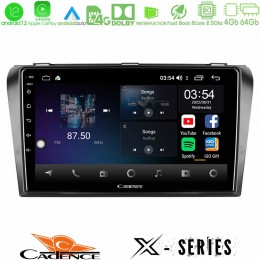 Cadence x Series Mazda 3 2004-2009 8core Android12 4+64gb Navigation Multimedia Tablet 9 u-x-Mz0245