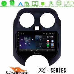 Cadence x Series Nissan Micra 2011-2014 8core Android12 4+64gb Navigation Multimedia Tablet 9 u-x-Ns0757
