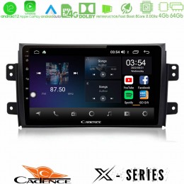 Cadence x Series Suzuki sx4 2006-2014 Fiat Sedici 2006-2014 8core Android12 4+64gb Navigation Multimedia Tablet 9 u-x-Sz0649