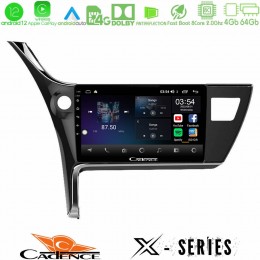 Cadence x Series Toyota Corolla 2017-2018 8core Android12 4+64gb Navigation Multimedia Tablet 10 u-x-Ty0158