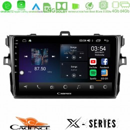 Cadence x Series Toyota Corolla 2007-2012 8core Android12 4+64gb Navigation Multimedia Tablet 9 u-x-Ty0502