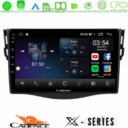 Cadence x Series Toyota Rav4 8core Android12 4+64gb Navigation Multimedia 9 u-x-Ty0530