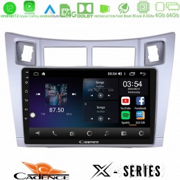 Cadence x Series Toyota Yaris 8core Android12 4+64gb Navigation Multimedia Tablet 9 (Ασημί Χρώμα) u-x-Ty626s