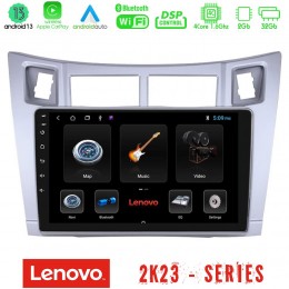 Lenovo car pad Toyota Yaris 4core Android 13 2+32gb Navigation Multimedia Tablet 9 (Ασημί Χρώμα) u-len-Ty626s