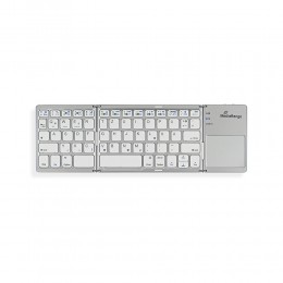 MediaRange Foldable and Rechargeable Bluetooth keyboard 64 keys with touchpad Silver (MROS133-GR)